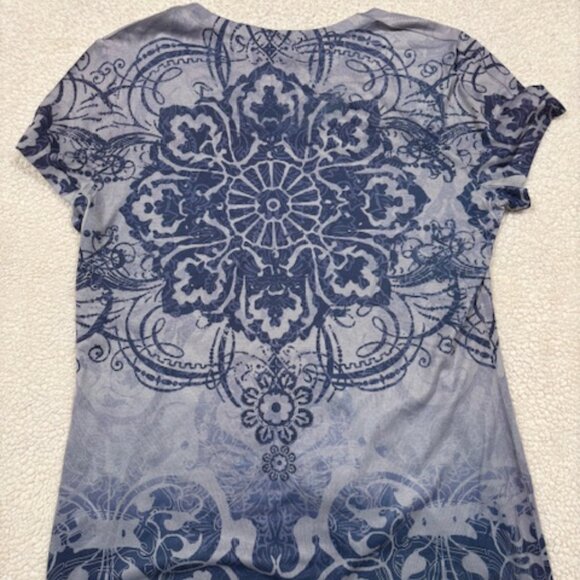 Appropriate Behavior Rhinestone Mandala Floral Shirt - Picture 6 of 6